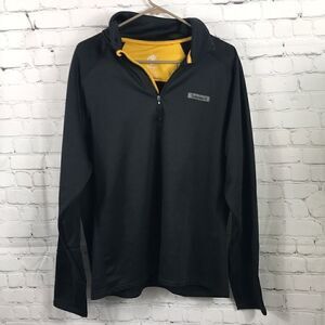 Timberland Sweatshirt 1/4 zip  Black/yellow sz Large EUC